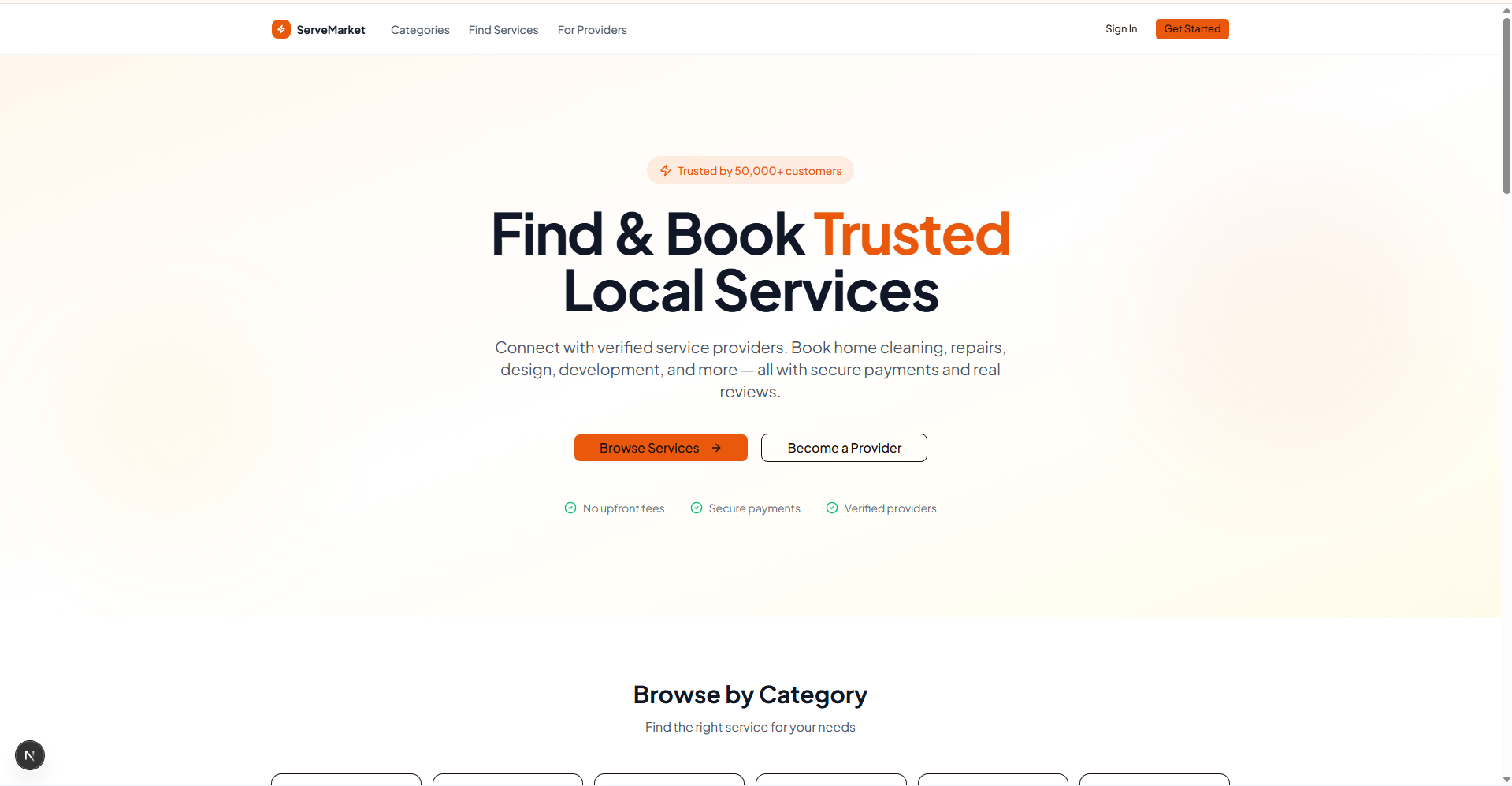 ServeMarket — Marketplace product built by RA Technologies