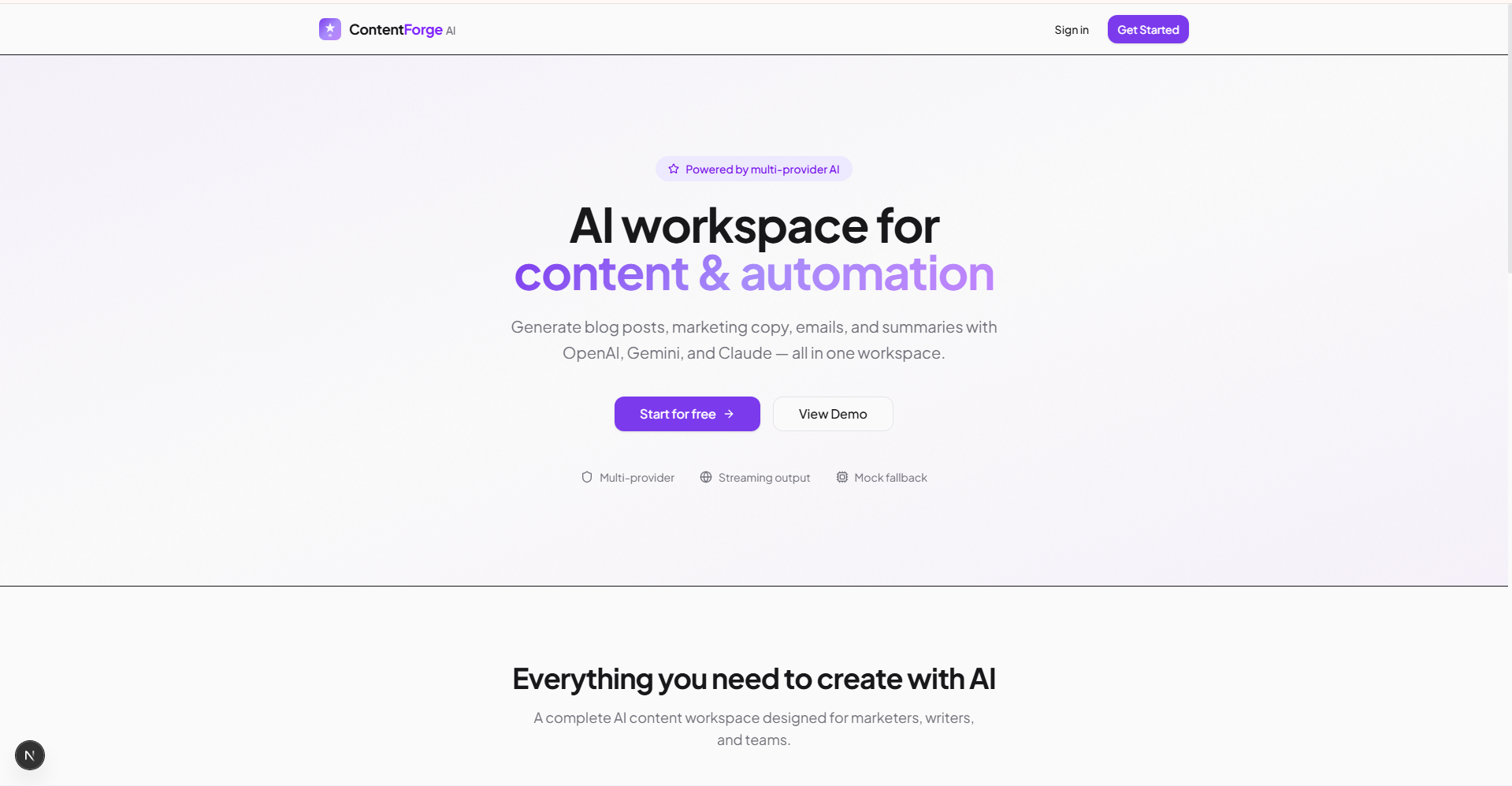 ContentForge AI